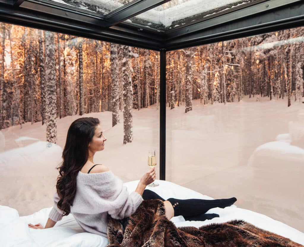glass igloo finland, lasi-iglu